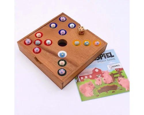 ROMBOL Denkspiele Ferkelspiel - Familienspaß mit süßen Tierfiguren - Gesellschaftsspiel mit 60 tierischen Spielsteinen, fördert die Geschicklichkeit und sorgt für spannende Wettkämpfe in der Familie.