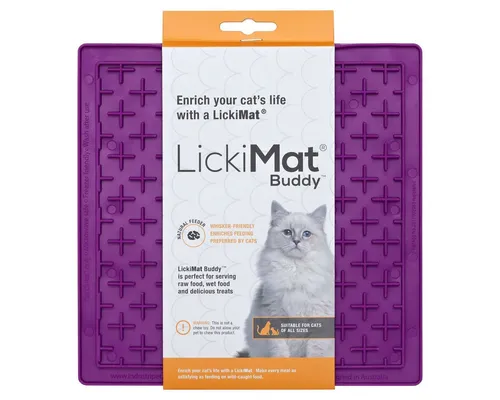 LickiMat Antischlingnapf Buddy Cat purple