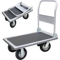 TRUTZHOLM Transportwagen 300 kg - Luftbereift und Stabil - Transportwagen für bis zu 300 kg, ausgestattet mit luftbereiften, kugelgelagerten Rädern für hohe Mobilität und Stabilität. Ideal für den einfachen Transport von schweren Lasten.