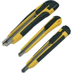 BrüderMannesmann Cuttermesser M 60125, 3er-Set, mit 9mm und 18mm Abbrechklinge