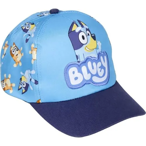 CERDÁ LIFE'S LITTLE MOMENTS Unisex Kids Bluey Kindermütze mit Schirm Cap, Blue, Einheitsgröße