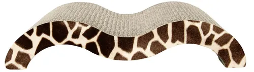 Catlove 34905 Kratzbrett Giraffe - Spielzeug mit Katzenminze, aus Pappe mit Giraffenmuster, ideal zum Krallen schärfen und Spielen
