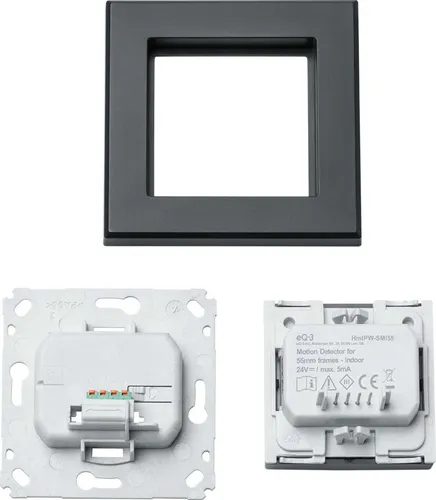 Homematic IP Wired Smart Home Bewegungsmelder – Multifunktionales Gerät für 55er Rahmen - Sonstige Elektroinstallationsartikel, vereint Bewegungsmelder und Wandtaster für optimale Flurbeleuchtungsteuerung.