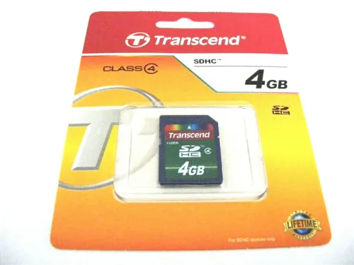 TRANSCEND 4GB SDHC Card Class 4 - Speicherkarten mit 4 GB Kapazität, ideal für digitale Kameras und Mobilgeräte, bietet zuverlässige Leistung mit Geschwindigkeitsklasse 4.