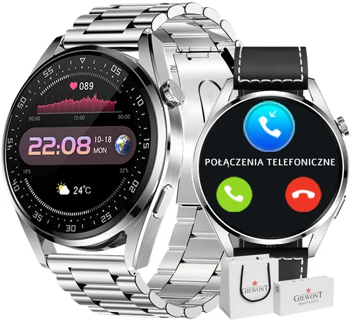 GIEWONT Vertex SmartCall GW450-5 Smartwatch Silver/Carbon