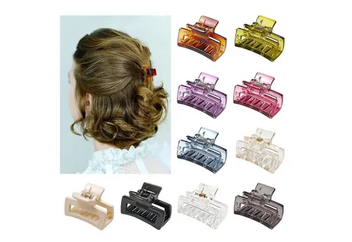 Kleine Haarspangen Damen 10 Stück Eckig 4 CM - Vielseitige Haarspangen für Damen – 10 Stück in verschiedenen Farben für jeden Anlass. Langlebiges Material sorgt für sicheren Halt und elegantes Styling. Ideal für Alltag, Hochzeiten und besondere Anlässe.