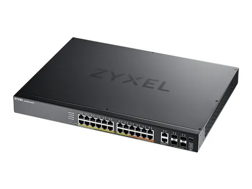 Zyxel 24-Port GbE L3 Access PoE+ Switch (XGS2220-30HP) - 10G Uplink, leistungsstark mit 960W PoE Budget für effiziente Netzwerklösungen