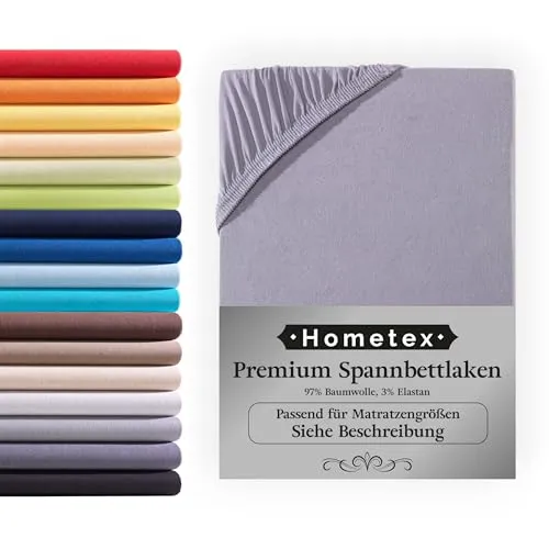 Premium Boxspringbett Spannbettlaken 180-200 x 200-220 cm, Spannbetttuch Bettlaken für Boxspringbett und Wasserbett, Oeko-TEX Made IN Green, Matratzen bis 35cm, Grau