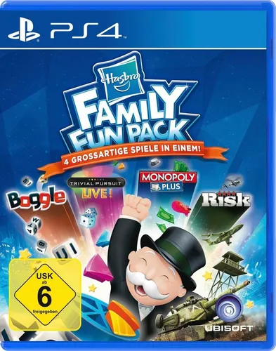 Hasbro Family Fun Pack für PlayStation 4 - Konsolen-Spiel mit vier klassischen Hasbro-Spielen für stundenlangen Familienspaß, inklusive Boggle und Monopoly Plus in 3D!