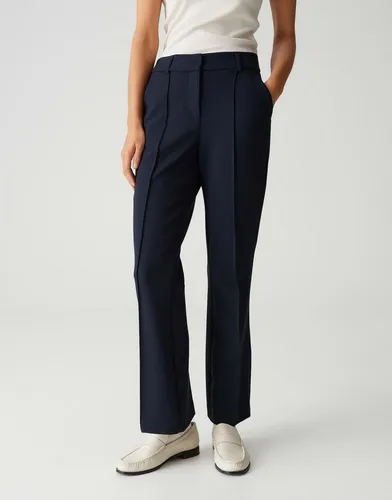 OPUS PANTS Stoffhose LUANE aus BCI Cotton Mix Ankle, französische Taschen, Gummibund hinten