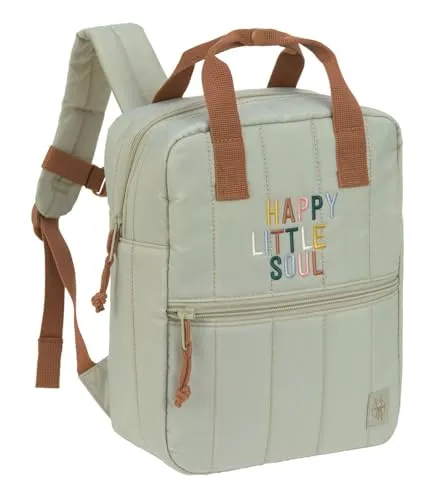LÄSSIG Rucksack Mini Square Backpack, Light Khaki - Stylischer Rucksack für Kinder, leicht und mit verstellbaren Tragegurten für optimalen Komfort. Perfekt für den Kindergarten oder Ausflüge.