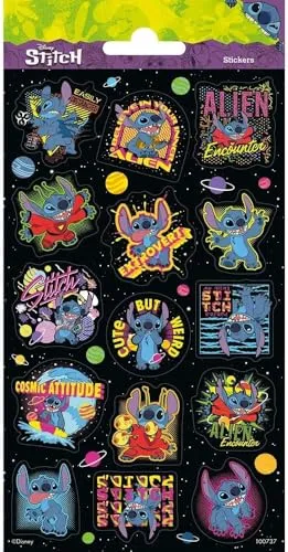 Sticker * STITCH * für Kinder als Mitgebsel Geschenk Spiel | Glitzernde Papier-Aufkleber und Kindersticker für Schule, Kindergeburtstag und Party 15