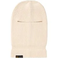 Alpha Industries Herren Label Balaclava Beanie-Mütze - Jet Stream White - Mütze in Slim Fit, erhältlich in verschiedenen Farben und mit dezentem Alpha Industries Logo für einen stylischen Look.