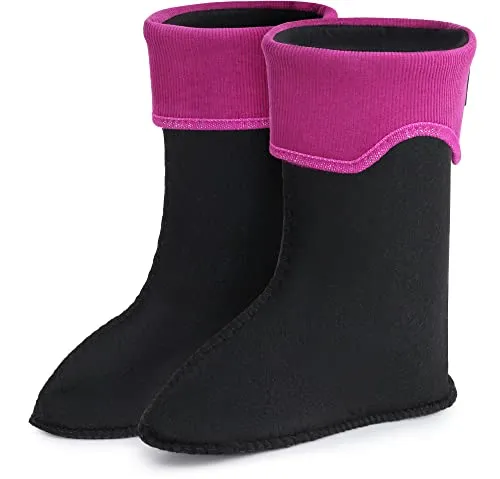 Ladeheid Kinder Mädchen Jungen Wärmende Stiefelsocken für Gummistiefel Innenschuh LA-861 (Rosa, 24/25 EU)