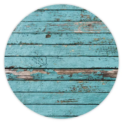 Mauspad in Holz-Optik I türkis I Ø 22 cm I dv_336