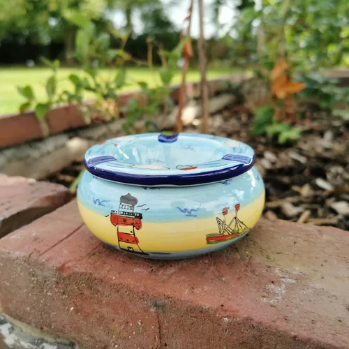 Windaschenbecher Küste Keramik Größe L Maritim Wind Becher Ascher Meer Nordsee