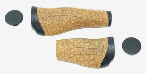 Fahrradgriffe Kork Gel braun/schwarz ergonomisch geformte Lenkergriffe lang/kurz