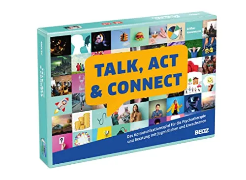 Talk, Act & Connect: Kommunikationsspiel für Psychotherapie - Medizin, fördert die Kommunikation in der Therapie mit 160 Karten in stabiler Box - ideal für Jugendliche und Erwachsene.