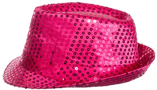 Brandsseller Paillettenhut Unisex Glitzerhut Partyhut Verkleidung Karneval Silvester - Pink