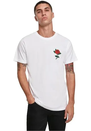 Mister Tee Herren Rose Tee T-shirt, Weiß, L