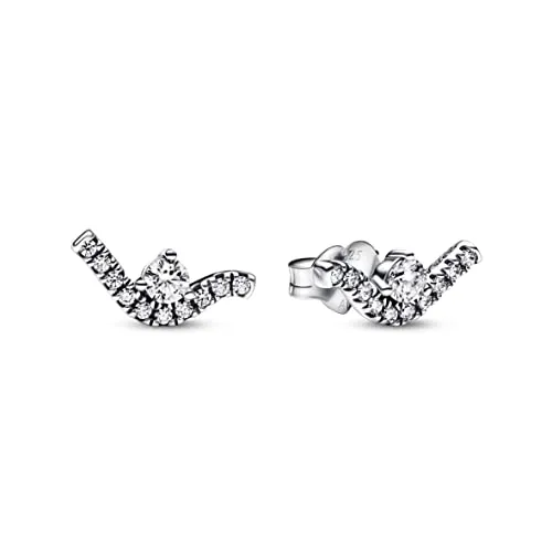 Pandora Silber-Ohrstecker - Elegante Ohrringe aus 925er Sterlingsilber mit funkelndem Zirkonia, ideal für jeden Anlass und ein Must-Have für Schmuckliebhaber.