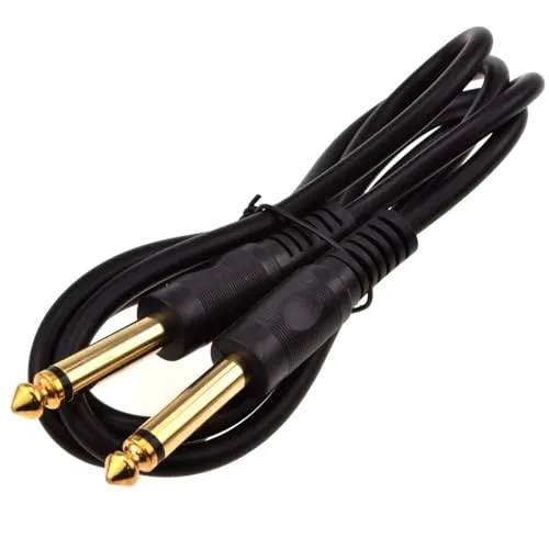 kenable 6,35 mm 1/4inch Mono Klinkenstecker Stecker Guitar/Instrument/Patch Kabel Vergoldeten 1 m [1 Meter/1m]