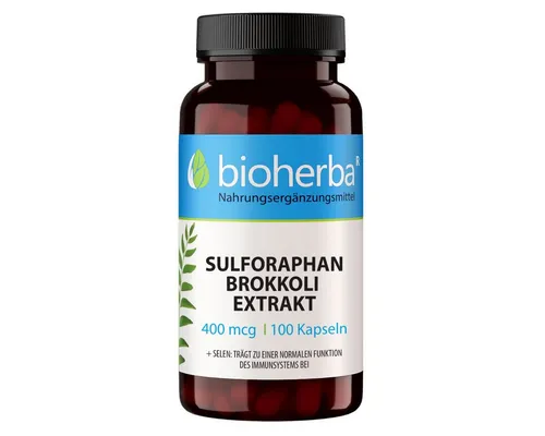 BIOHERBA R Sulforaphan Brokkoli Extrakt 400 mcg 100 Kapseln Nahrungsergänzungsmittel