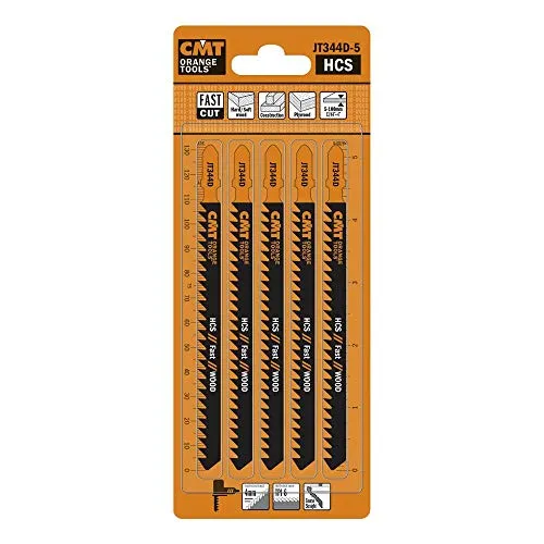 CMT ORANGE TOOLS JT344D-5-5 HCS-STICHSÄGEBLÄTTER FÜR EBENES UND ROHES HOLZ 132X4X6TPI