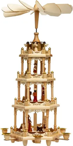 SIKORA P4 Klassische Holz XL Weihnachtspyramide