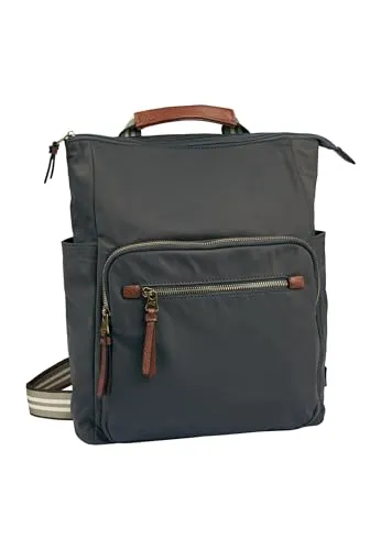 camel active Damen BARI Hobo Bag/Backpack Handtasche, Dark Grey - Damen-Rucksackhandtaschen mit praktischem Reißverschluss und optimaler Organisation, ideal für den Alltag mit stilvollem Design aus hochwertigem mattem Nylon.