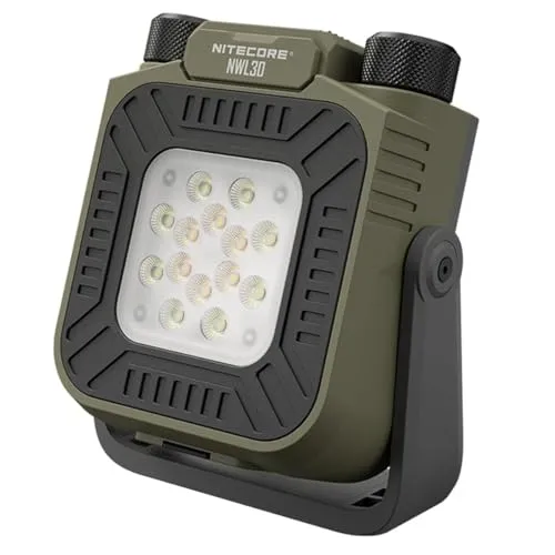 Nitecore NWL30 USB-C Aufladen 3000 Lumen LED Arbeitsleuchte - Elektrische Camping-Laterne mit 3000 Lumen, drei Funktionen inklusive Mückenabwehr und Powerbank, wasserdicht nach IP66.