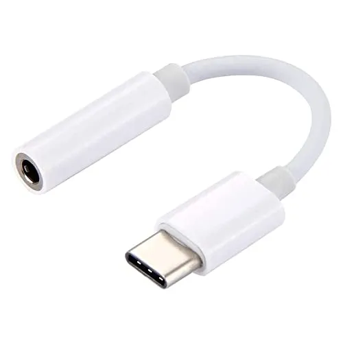 MMOBIEL USB C zu 3.5mm Audio Buchse Kopfhörer Adapter kompatibel mit Samsung Galaxy S25 S24 S23 S22, iPhone 16 15, iPad Air/Pro, Huawei P40/ P30 / P20 Pro, Xiaomi, Google Pixel. (Weiss)
