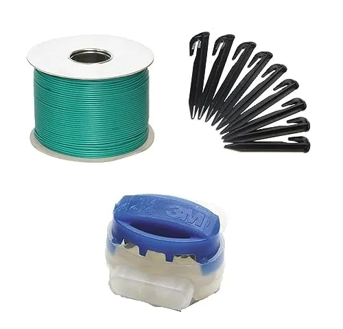 G greengrass tools Rasenroboter Mäh-Bereich Erweiterungs Set Kabel Haken Verbinder Begrenzungs-Draht Erdnägel Klemmen