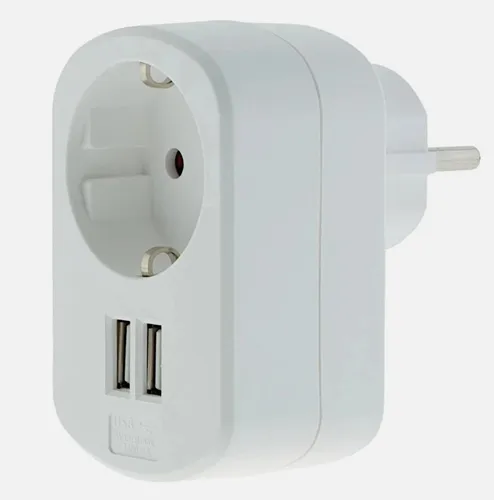 Kopp USB Steckdose 2x USB Ladegerät Steckdosenadapter 3400mA Stecker Adapter