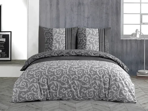 CLASS HOME COLLECTION Bettwäsche Renforce Natura Grau, 135x200 bis 200x220 cm - Bettwäsche-Sets aus 100% Baumwolle in Renforcé-Qualität, atmungsaktiv und hautfreundlich für optimalen Schlafkomfort das ganze Jahr über.