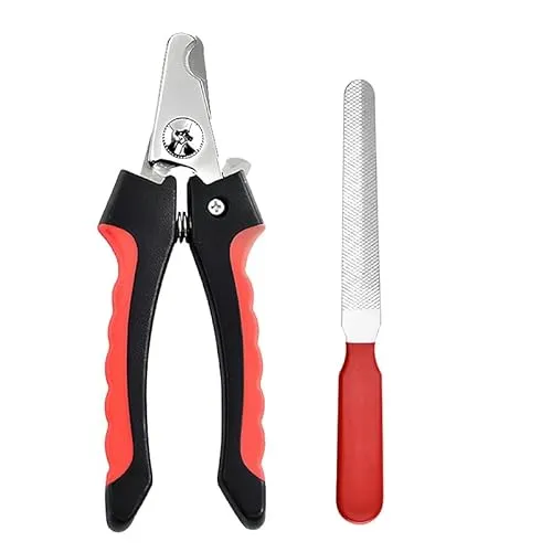 Pevlkawr Profi Krallenschere Für Hunde Und Katzen Krallenschneider Edelstahl-krallenschere Mit Feile Sicherheitsschutz Cat Nail Clipper Krallenpflege Für Haustiere