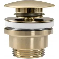 Ablaufgarnitur Pop Up Abfluss Ventil Gold für Waschbecken - Hochwertige Messing-Ablaufgarnitur mit poliertem Finish, ideal für stilvolle Badezimmer und einfach zu montieren.
