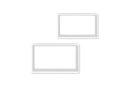 HTI-Living Wandregal Wandregal 2er Set Altona Weiß, Set 2-tlg., Schweberegal