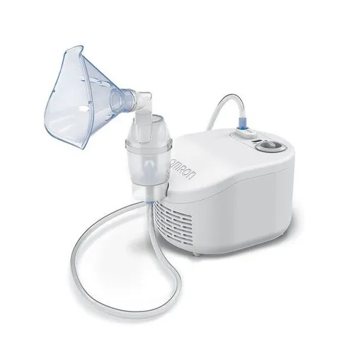 OMRON C101 ESSENTIAL NE-C101-E Vernebler - Inhaliergerät für effektive Atemwegstherapie, kompakt und leise für den komfortablen Einsatz zu Hause.