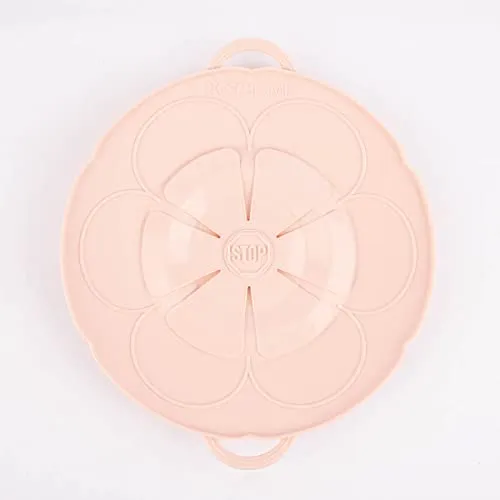 Kochblume Universaldeckel Größe S in Altrosa - Überkochschutz für alle Herdtypen: Elektrisch, Gas und Induktion – perfektes Küchenaccessoire für stressfreies Kochen!