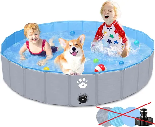 Gindoly Hundepool,Faltbare Hundepools fuer Kleine, Mittlere&Grosse,Swimmingpool
