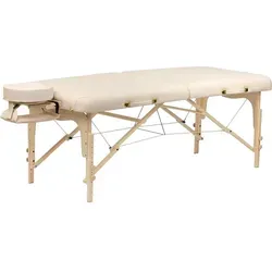 Massageliege BALANCE II 76 cm beige - Professionelle Massageliege mit patentiertem CableLock-Klappsystem, ideal für Shiatsu und Reiki, bequem gepolstert und schnell transportierbar.