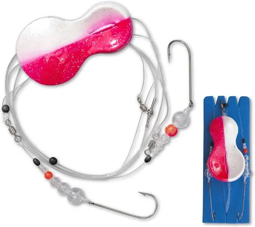 Flatty Teaser Inline Rig - fertig montiert 50g / Farbe perlweiß-pink