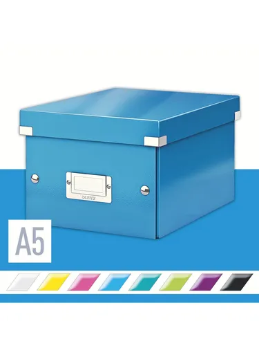 Leitz Click & Store WOW Aufbewahrungs- und Transportbox Klein (Für A5) Blau