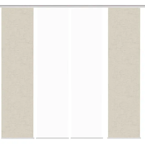 HOME WOHNIDEEN Schiebegardine PIVE, 4er Set, Seidenoptik