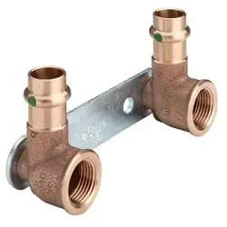 Viega Sanpress Montageeinheit 308674 15 mm x Rp 1/2 x 100 mm - Sanitärinstallation mit Pressanschlüssen, aus hochwertigem Rotguss oder Siliziumbronze für zuverlässige Dichtheit und Langlebigkeit.
