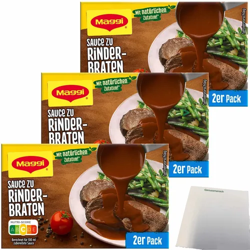 Maggi Sauce zu Rinderbraten ergibt 6x250ml 3x58g Multipack usy Block