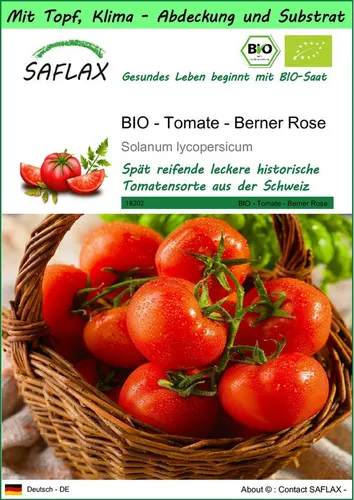 SAFLAX Gemüsesamen SAFLAX - Garden to go - BIO - Tomate - Berner Rose