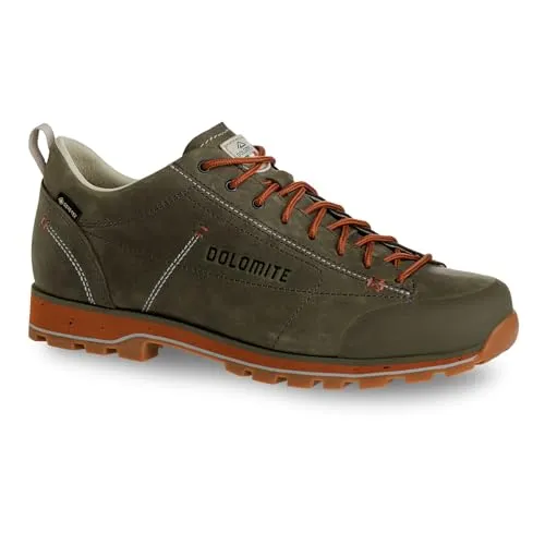 Dolomite Herren 54 Low Fg Evo GTX grün 41.5 - Wanderschuhe aus nachhaltigem geöltem Nubukleder mit wasserdichtem GORE-TEX Futter und hervorragendem Grip dank Dolomite Vibram® Laufsohle. Ideal für Komfort bei Spaziergängen und im Alltag.