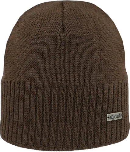 Eisglut Strickmütze Beng XL mit Fleece-Innenband braun - Mütze aus 70% Polyacryl und 30% Wolle, ausgestattet mit einem warmen Fleece-Innenband für zusätzlichen Komfort an kalten Tagen.
